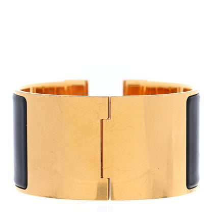 Hermes Enamel Extra Wide Clic Clac H Bracelet GM Black 3 of 4