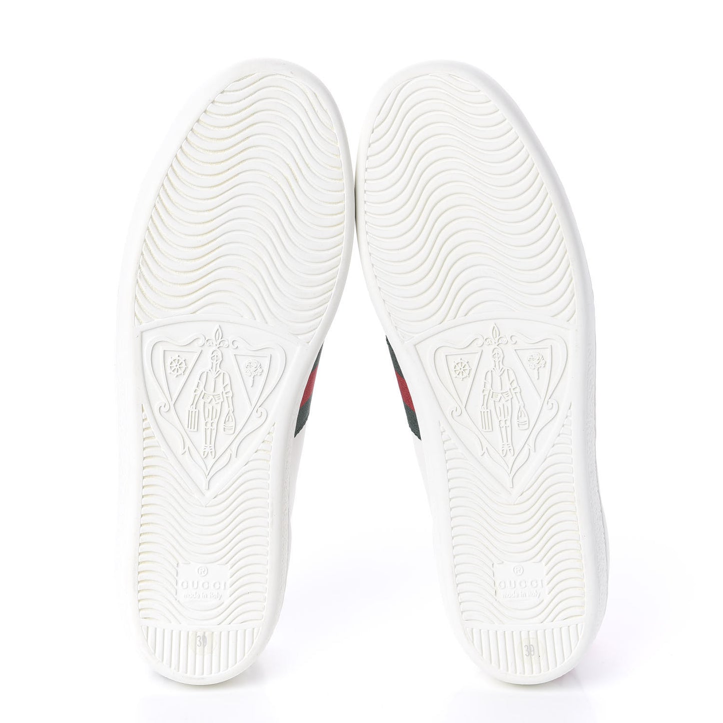 Calfskin Ayers Bee Embroidered Womens Ace Sneakers 39 White Green