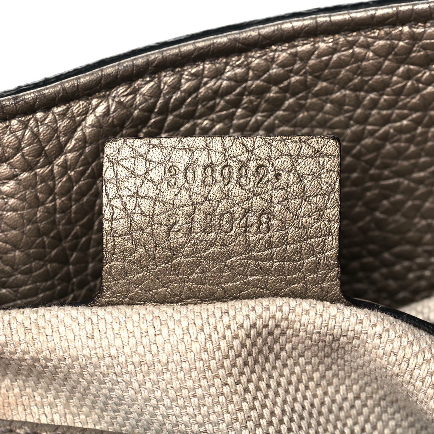 Metallic Pebbled Calfskin Medium Soho Chain Shoulder Bag Golden Beige