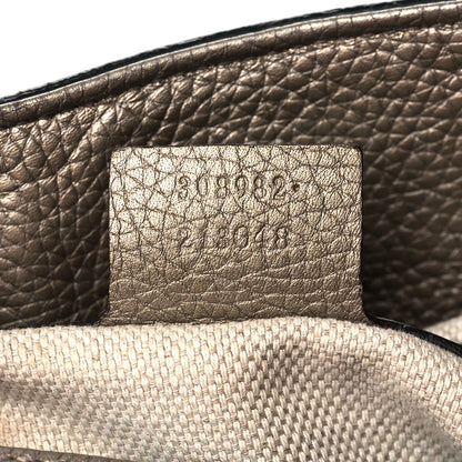Gucci Metallic Pebbled Calfskin Medium Soho Chain Shoulder Bag Golden Beige 7 of 11