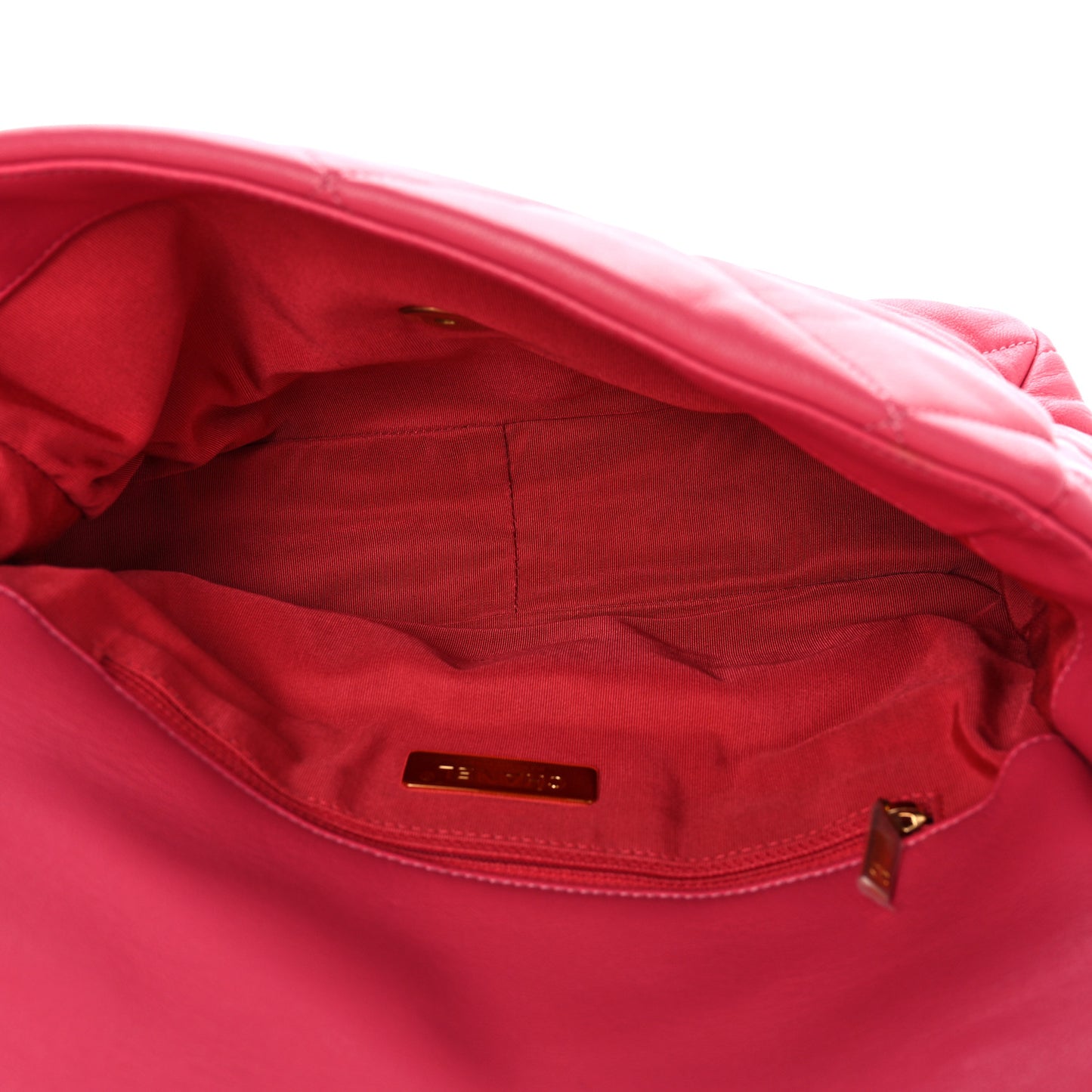 Lambskin Quilted Large Chanel 19 Flap Dark Pink