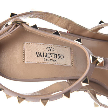 Valentino Garavani Patent Nappa Rockstud Ankle Strap 100mm Pumps 39.5 Rosso Valentino Poudre 7 of 8