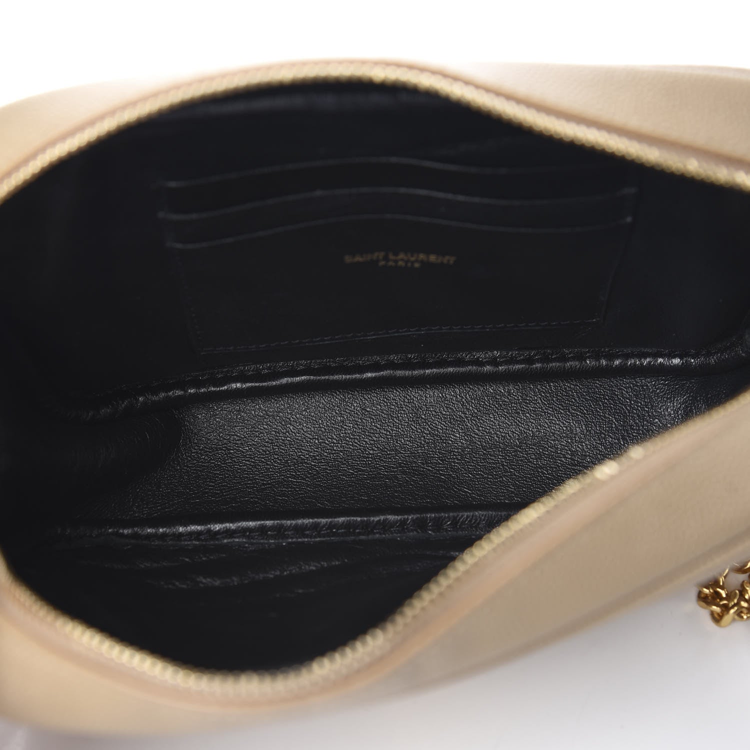 Saint Laurent Grain De Poudre Matelasse Monogram Mini Lou Camera Bag Dark Beige 5 of 10