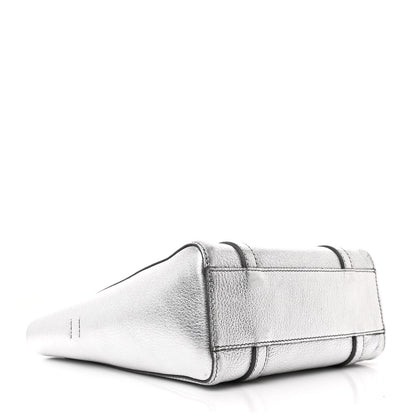 Balenciaga Metallic Goatskin Logo XXS Everyday Tote Argent Black 4 of 12