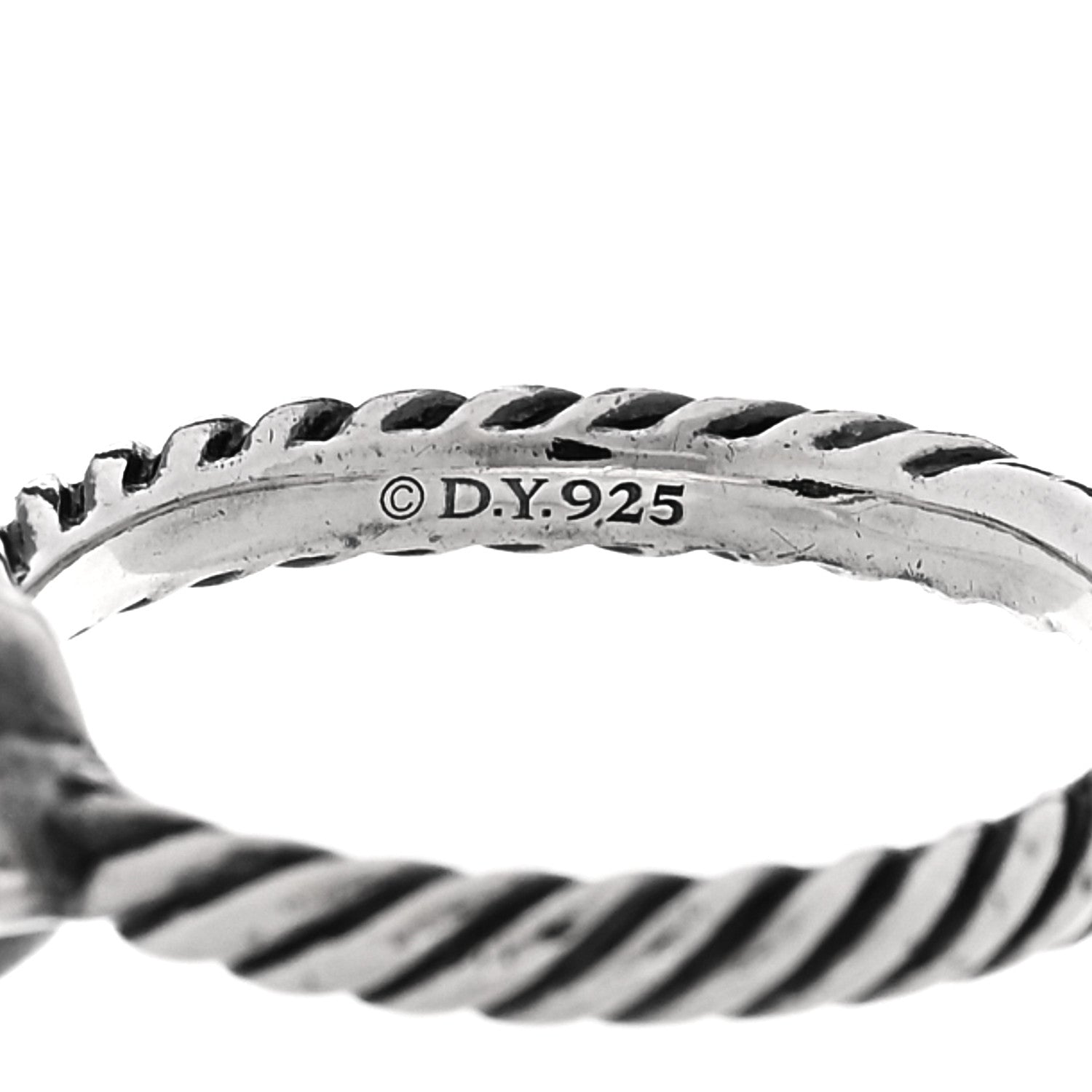 David Yurman Sterling Silver Diamond Quatrefoil Ring 49 5 4 of 4