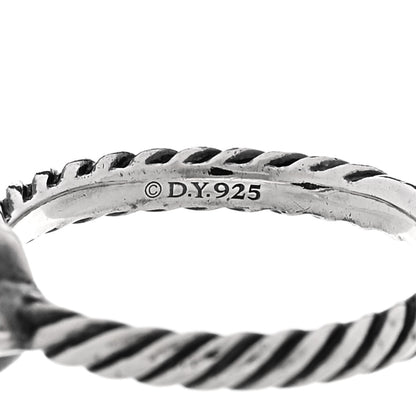 David Yurman Sterling Silver Diamond Quatrefoil Ring 49 5 4 of 4