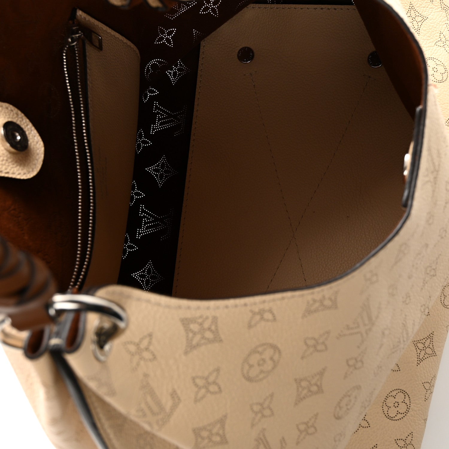 Louis Vuitton Mahina Carmel Hobo Creme 5 of 13