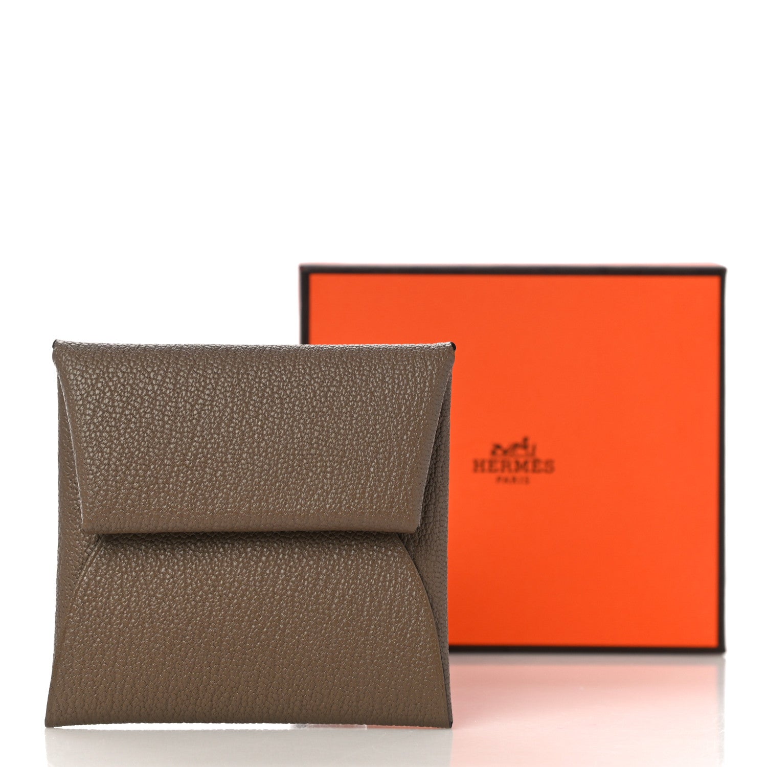 Hermes Chevre Mysore Bastia Coin Purse Etoupe 10 of 10