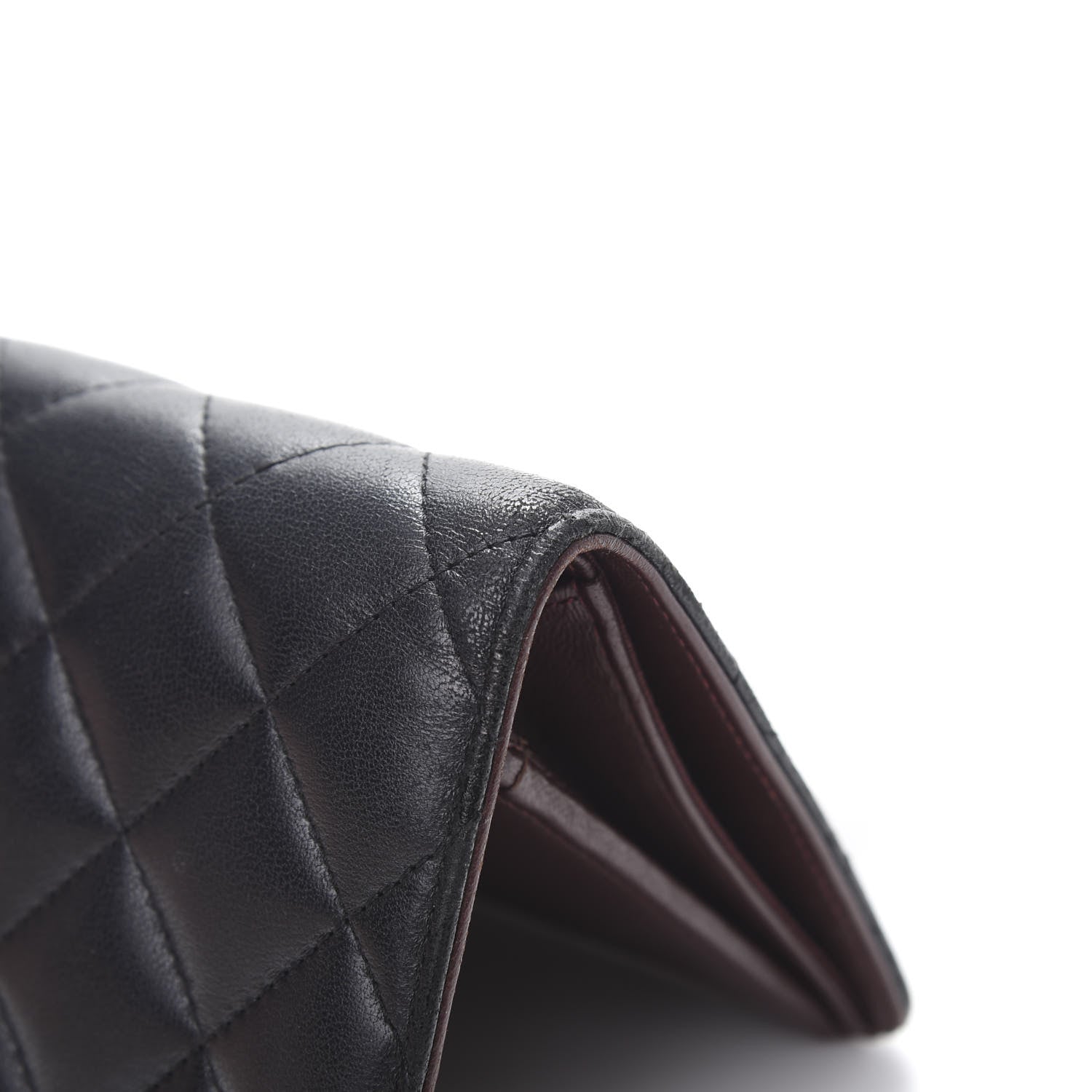 Chanel Lambskin Quilted Yen Wallet Black 10 of 11