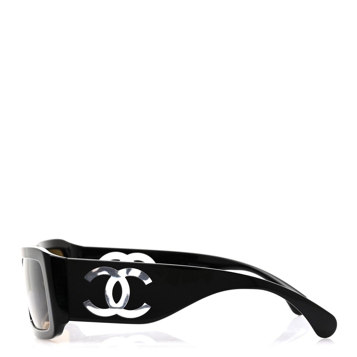 Chanel Acetate Polarized Rectangle Sunglasses 5526-A Black 3 of 6