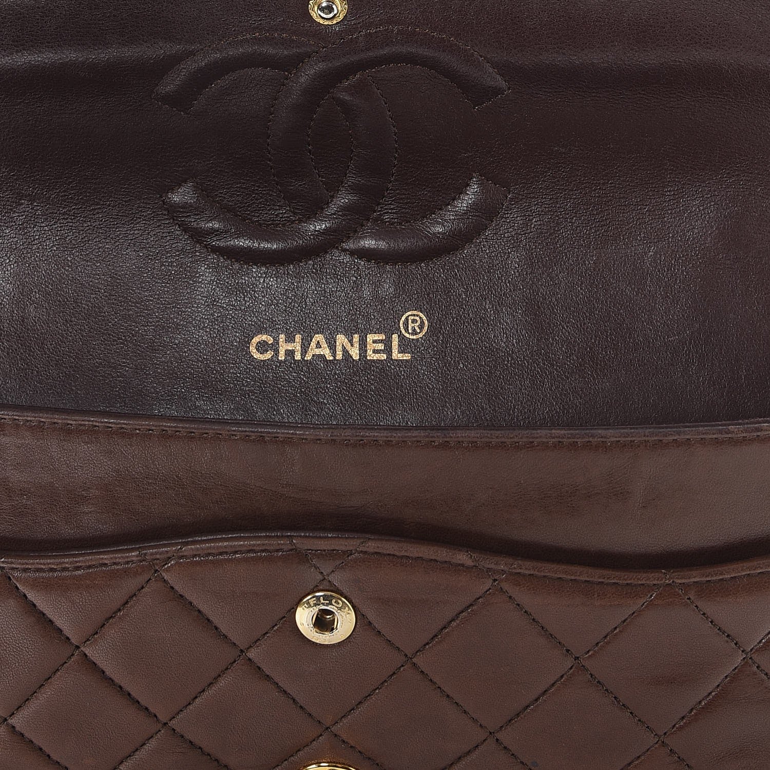 Chanel Lambskin Medium Double Flap Brown 10 of 17