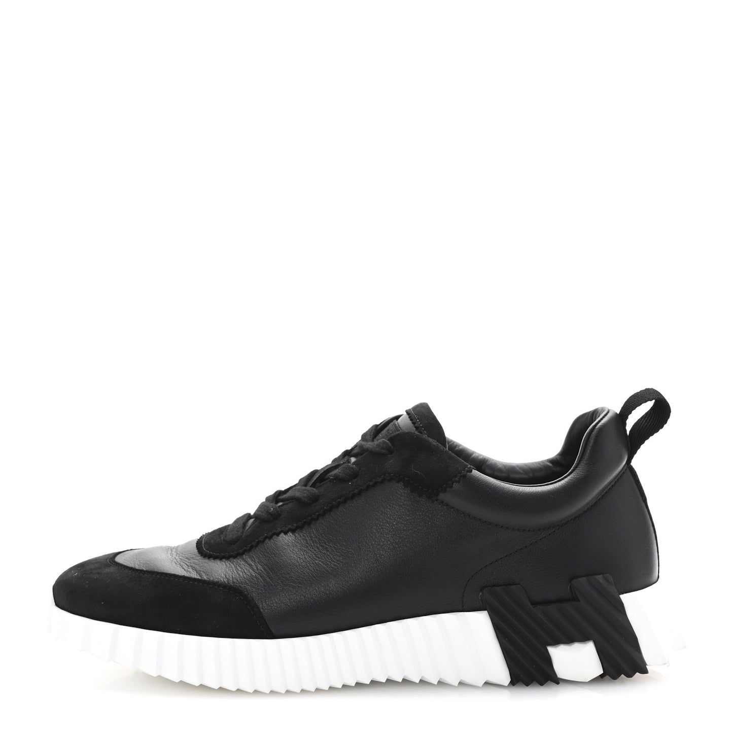 Goatskin Suede Goatskin Mens Bouncing Sneakers 43.5 Black
