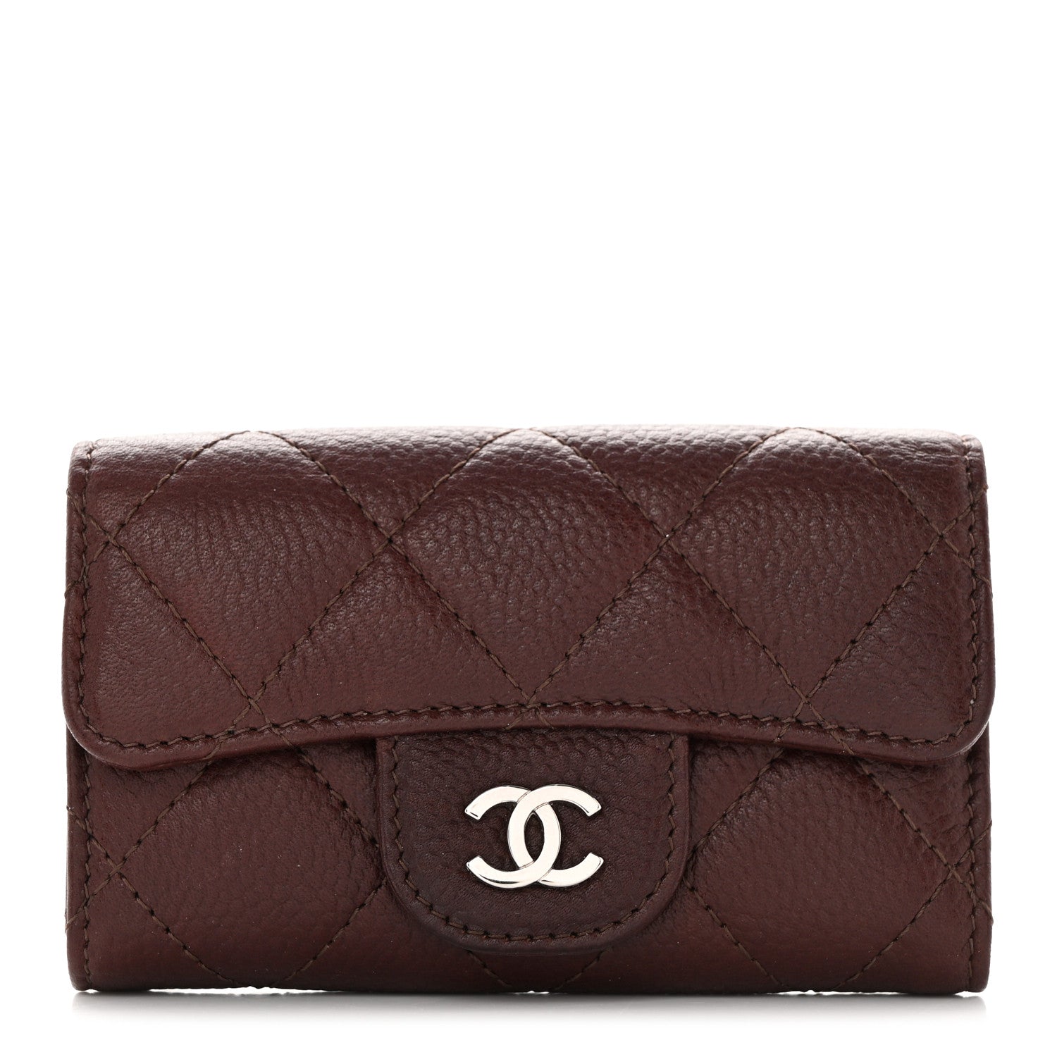 Chanel Caviar Quilted 6 Key Holder Dark Brown 1 of 9