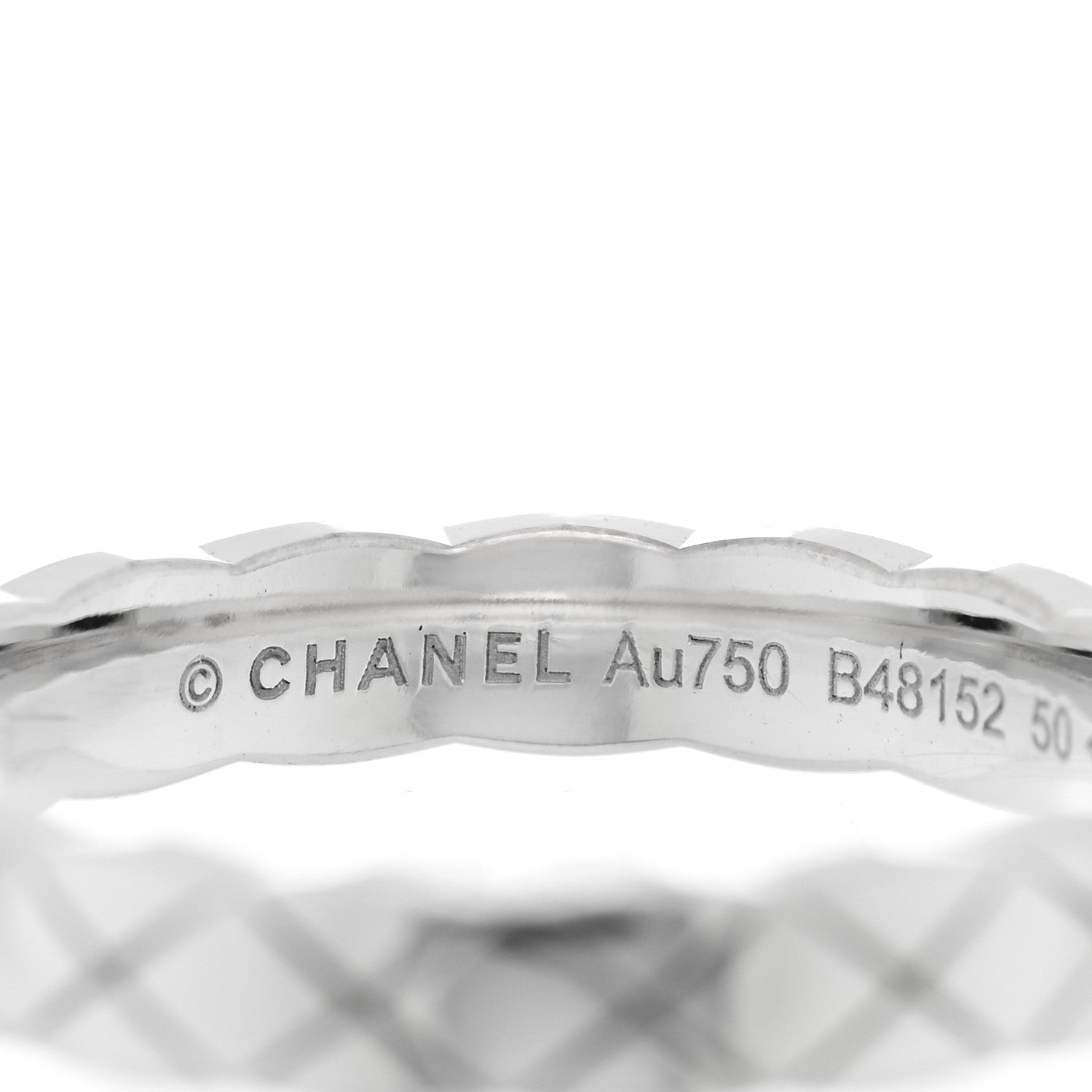 Chanel 18K White Gold Mini Coco Crush Ring 50 5.25 4 of 5