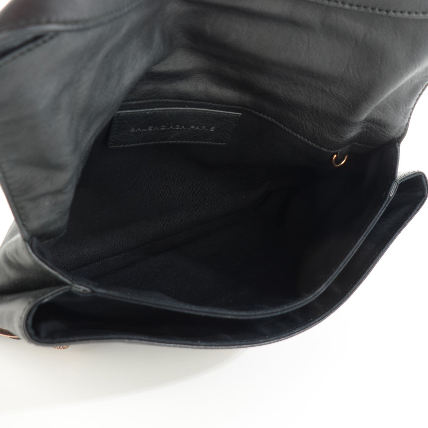 Balenciaga Agneau Giant 21 Rose Gold Hardware Envelope Clutch Black 7 of 7