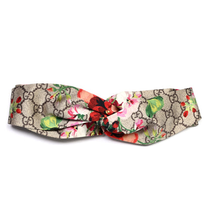 Gucci Silk Monogram Blooms Print Headband Antique Rose 2 of 6
