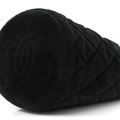 Chanel Velvet Quilted Pearl Crush Drawstring Bag Black 8 of 10