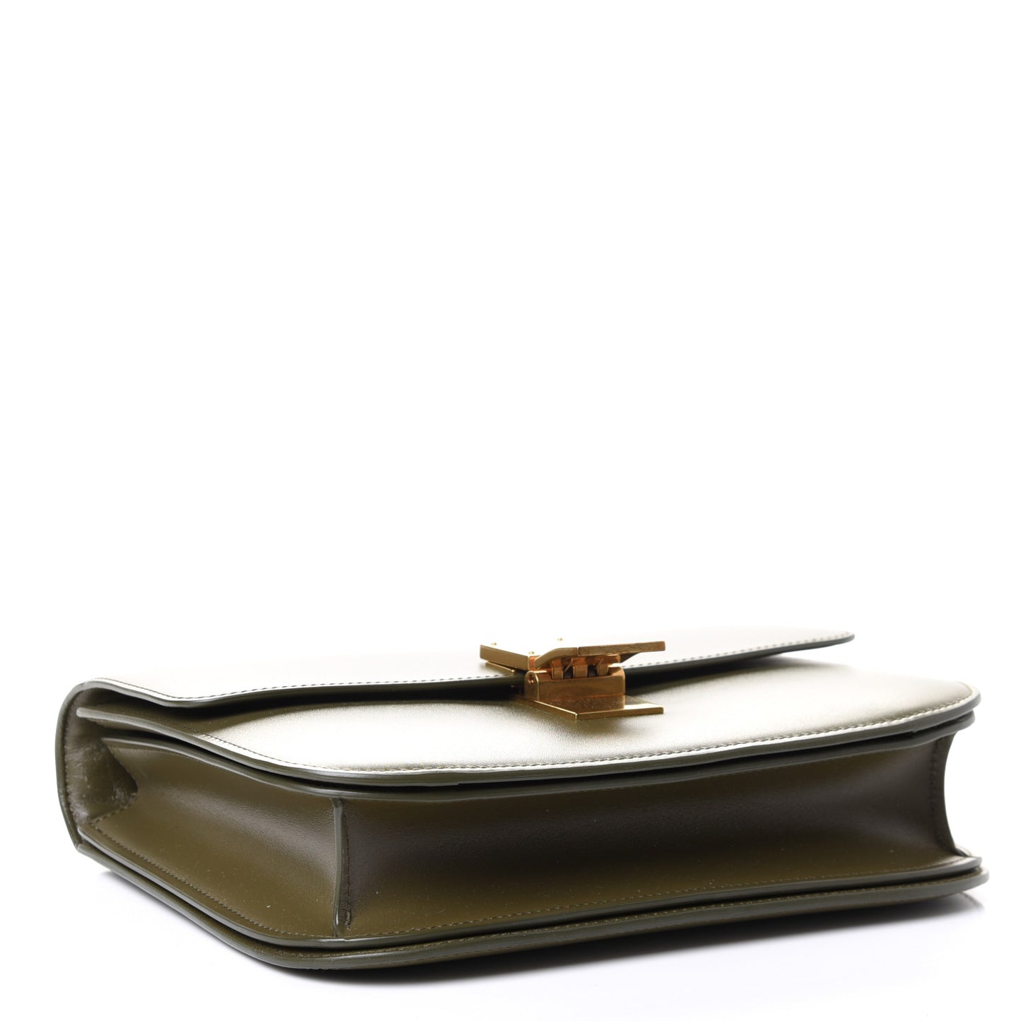 Box Calfskin Classic Box Medium Flap Bag Army Green