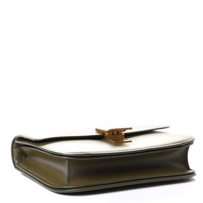 Celine Box Calfskin Classic Box Medium Flap Bag Army Green 3 of 4