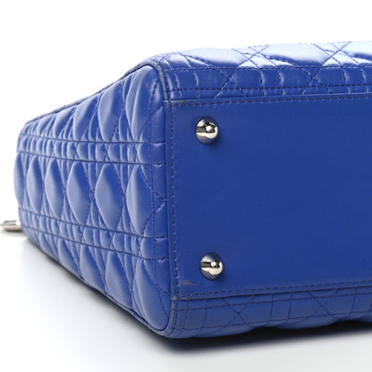 Christian Dior Lambskin Cannage Large Lady Dior Blue 8 of 10
