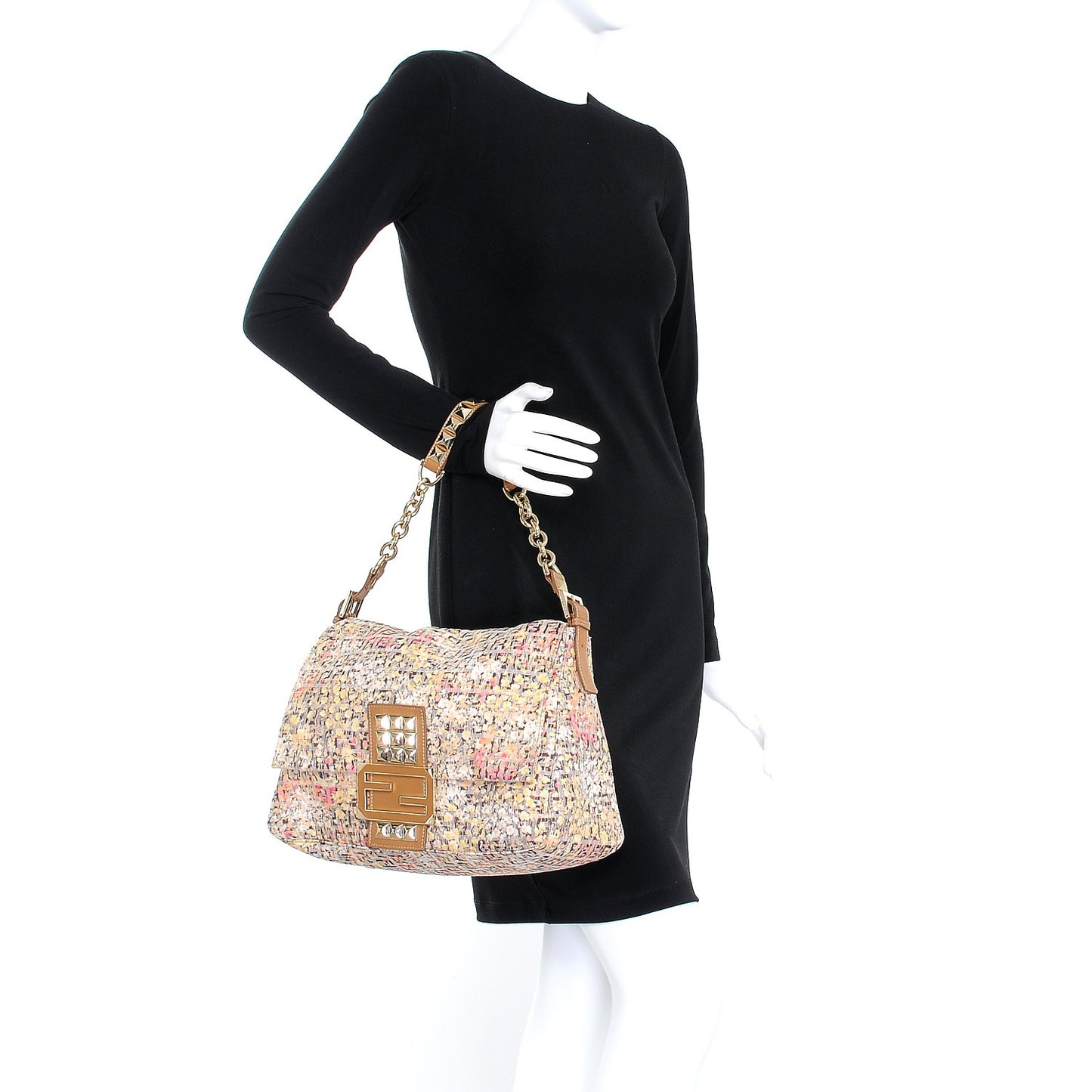 ENDI Zucchino Vitello Floral Studded Forever Mama Baguette Pesca Giallo Saddler