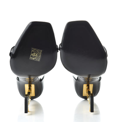 Saint Laurent Patent Opyum 110 Sandals Black 37.5 Black Gold 5 of 8