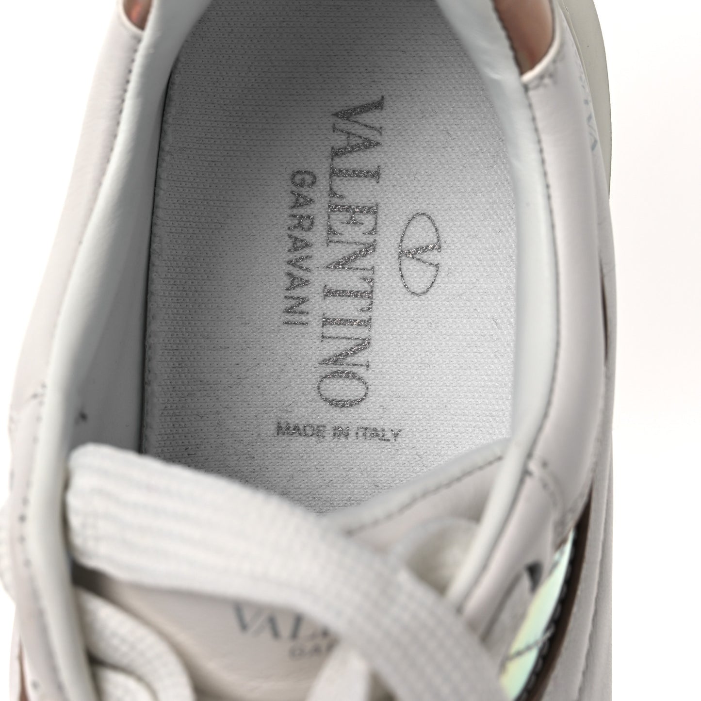 Nappa Metallic One Stud Low Top Sneakers 37 White
