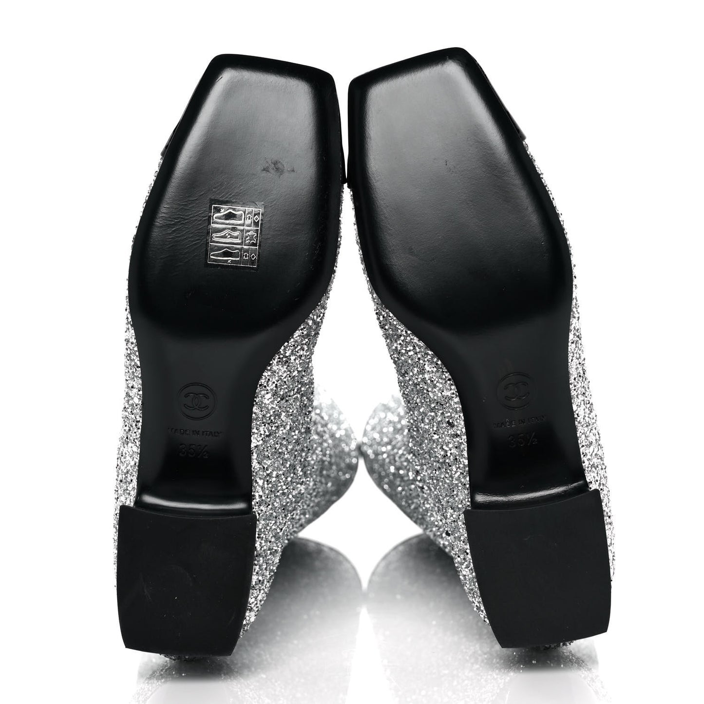 Glitter Patent Calfskin Cap Toe Fantasy High Boots 35.5 Multicolor Black