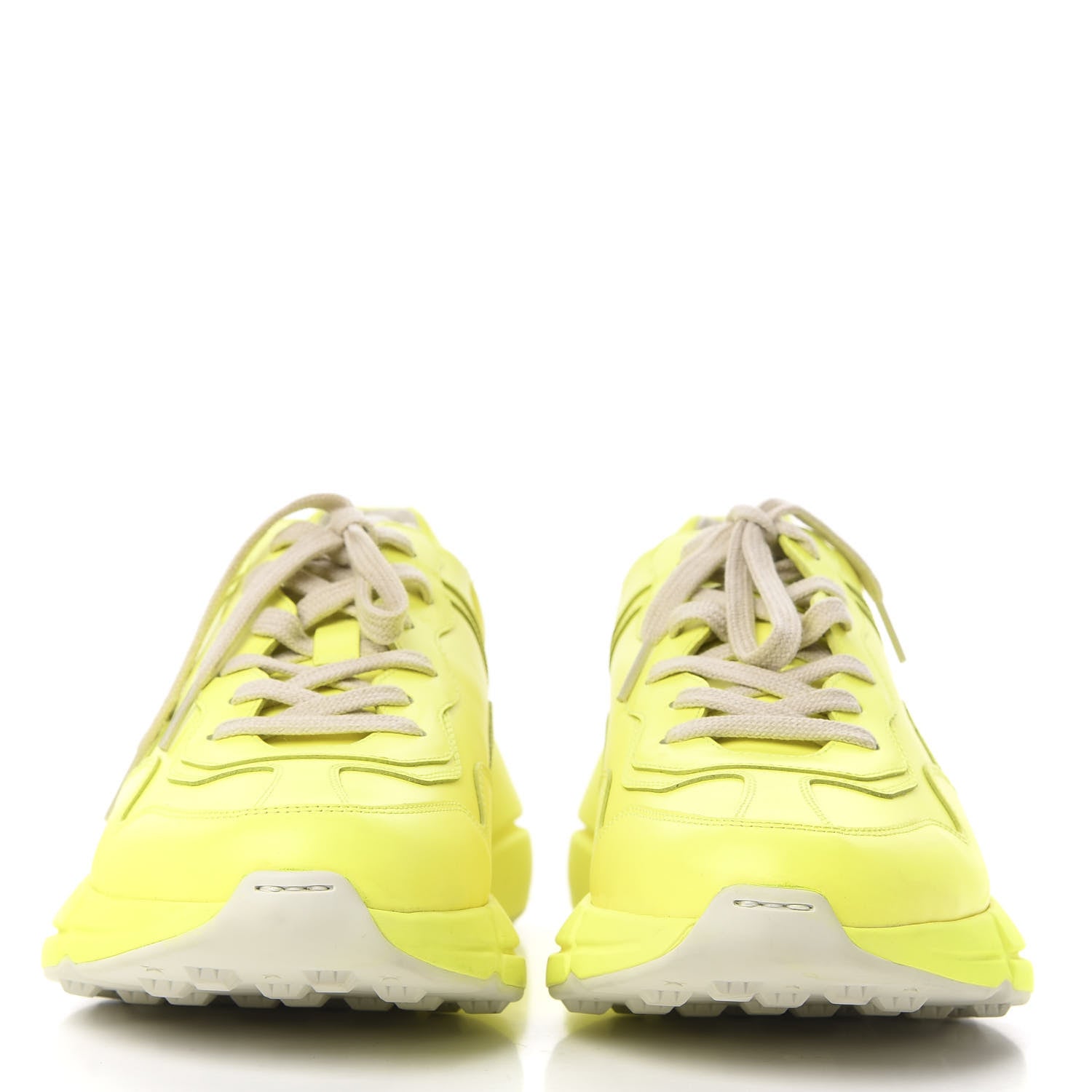 Gucci Calfskin Mens Rhyton Sneakers 8 Yellow Fluo 2 of 11