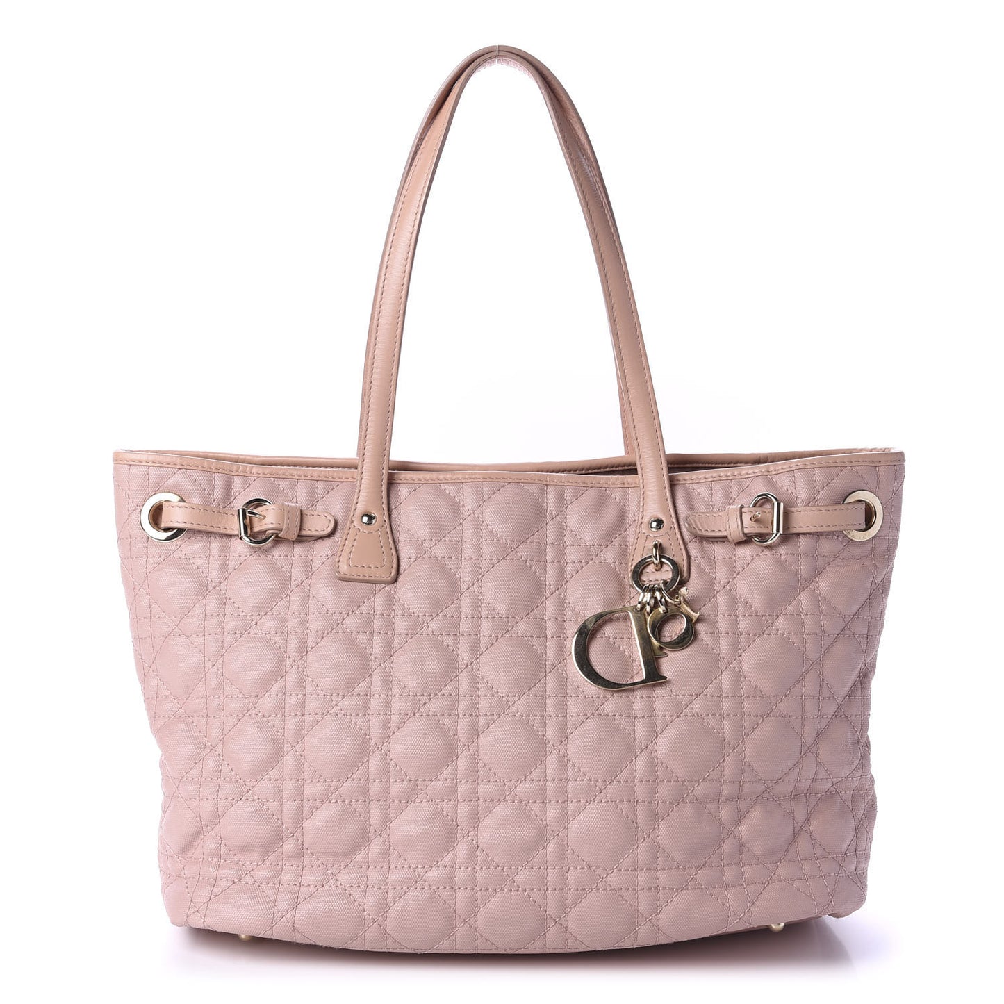 Coated Canvas Cannage Medium Panarea Tote Rosato