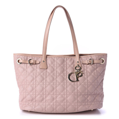 Christian Dior Coated Canvas Cannage Medium Panarea Tote Rosato 1 of 10