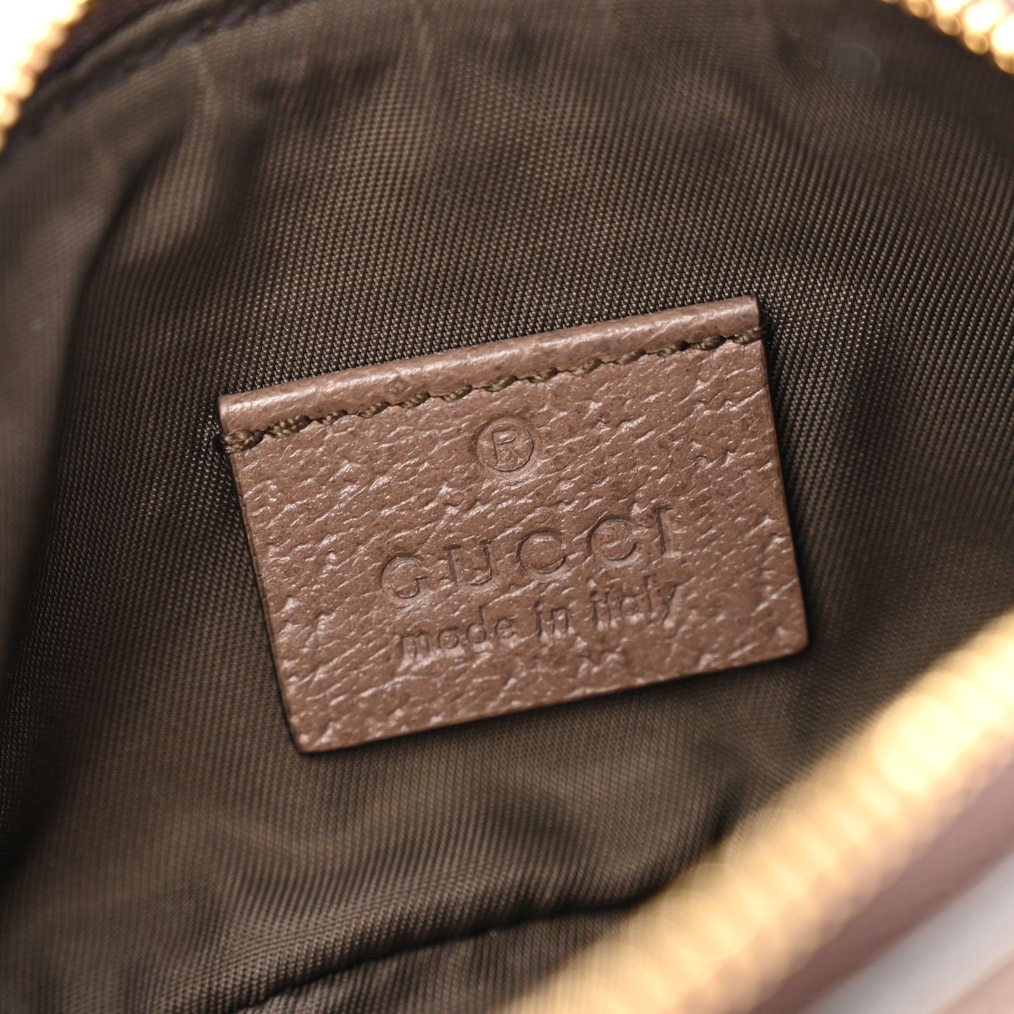 GG Supreme Monogram Web Ophidia Dome Key Pouch Beige New Acero