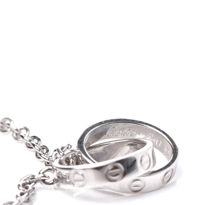 Cartier 18K White Gold Interlocking LOVE Necklace 5 of 6