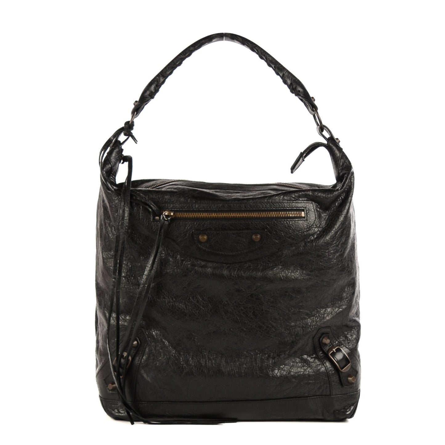 Agneau Classic Hardware Day Hobo Black