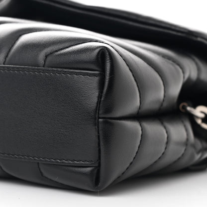 Saint Laurent Calfskin Y Quilted Monogram Toy Loulou Crossbody Bag Black 11 of 11