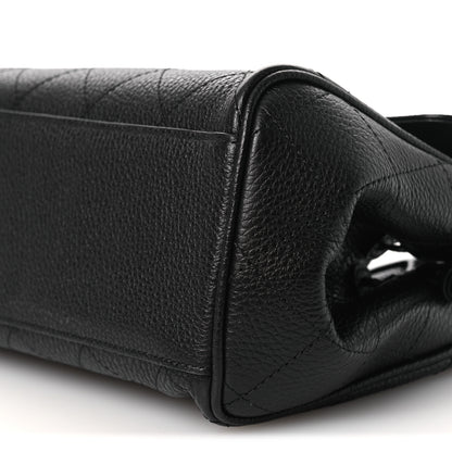 Chanel Grained Calfskin Stitched Urban Essentials Small Shopping Bag Black 10 of 10