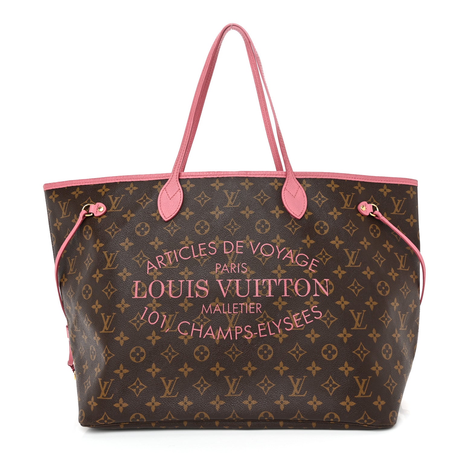 Louis Vuitton Monogram Articles de Voyage Ikat Neverfull GM Rose Velours 1 of 10
