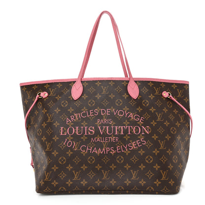 Louis Vuitton Monogram Articles de Voyage Ikat Neverfull GM Rose Velours 1 of 10