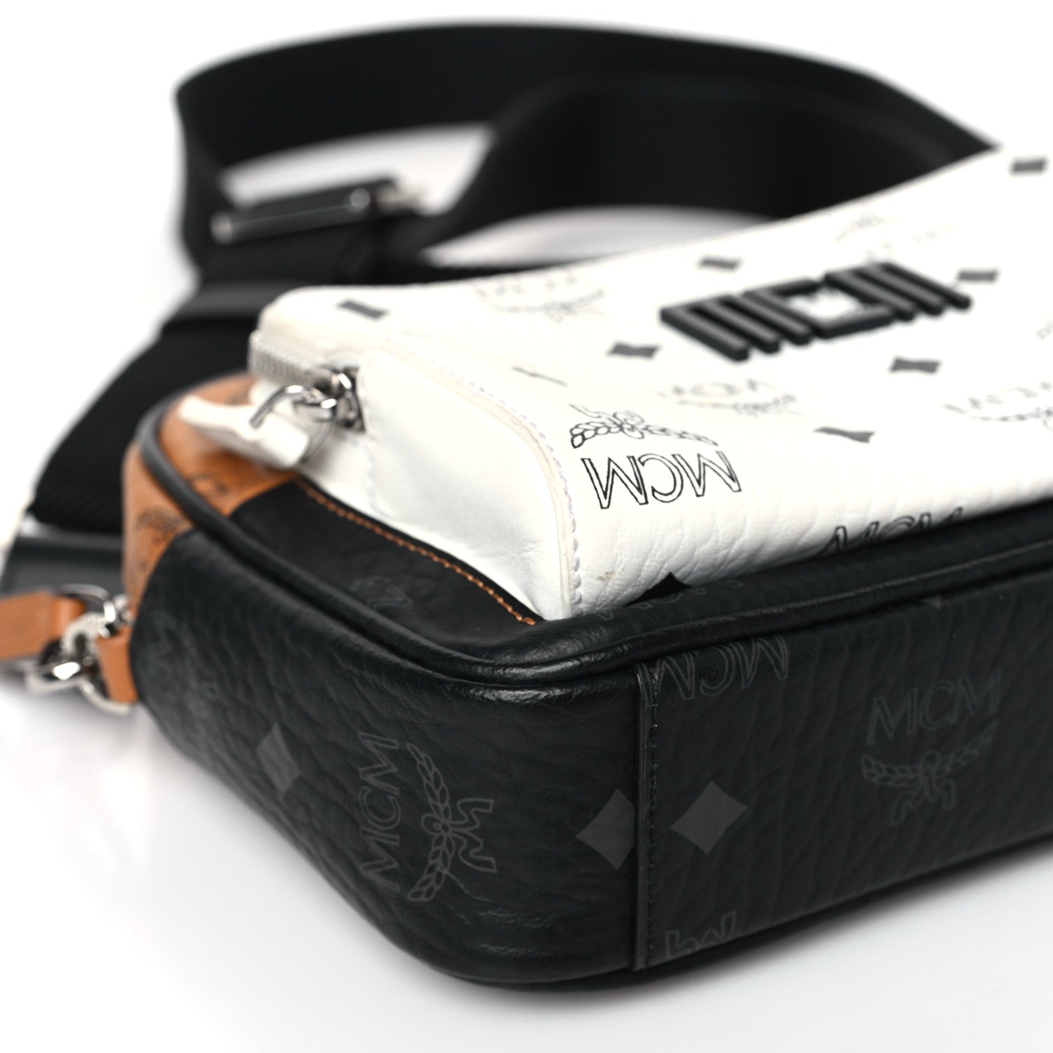 MCM Visetos Mix Small Klassik Crossbody White 8 of 10