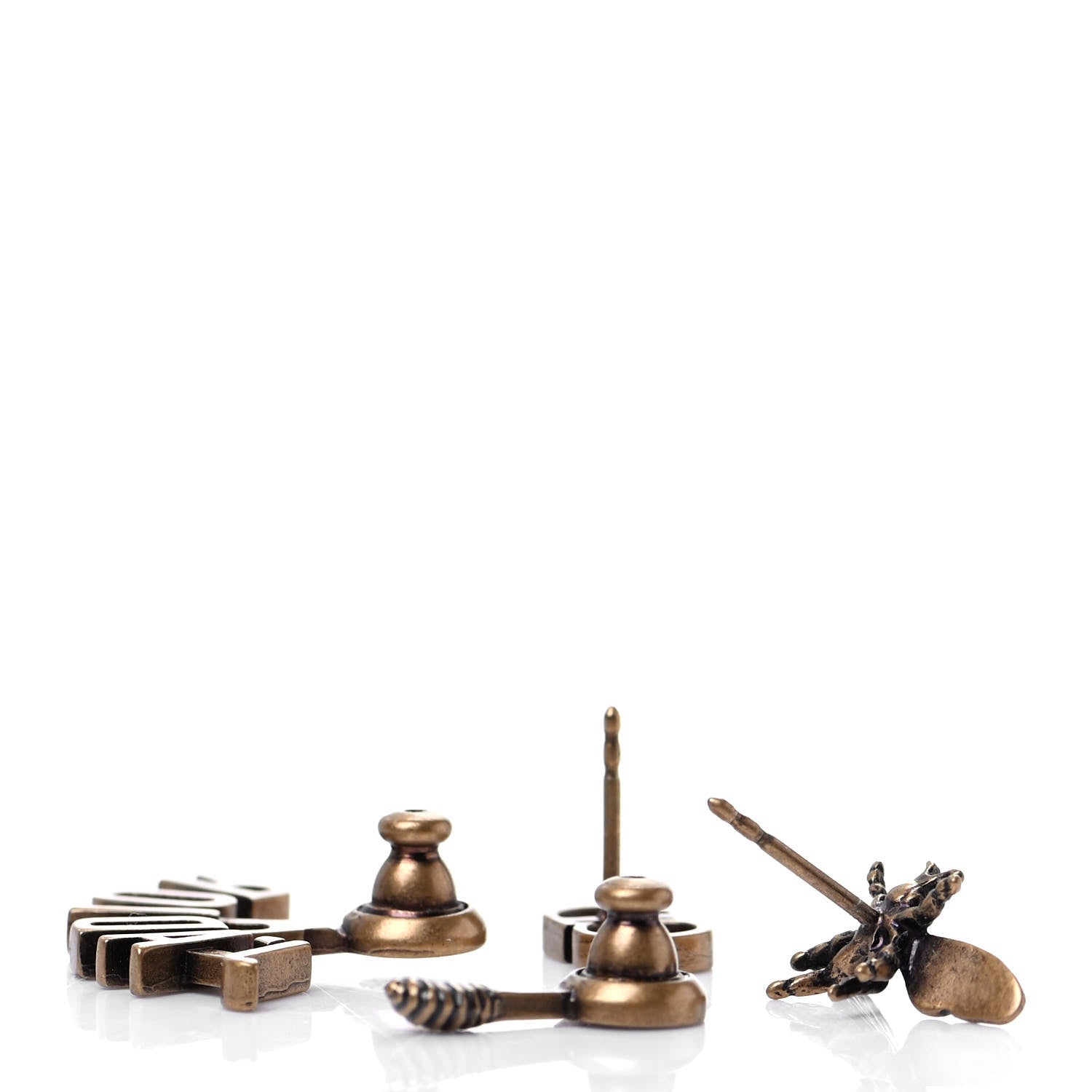 Christian Dior Metal J'Adior Earrings Aged Gold 3 of 4