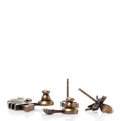 Christian Dior Metal J'Adior Earrings Aged Gold 3 of 4