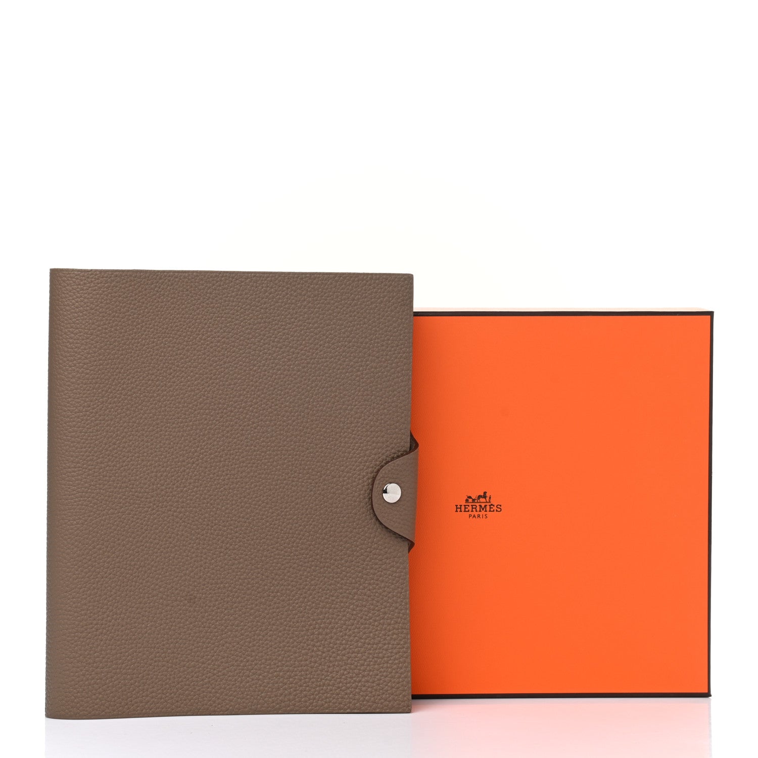 Hermes Togo Ulysse MM Notebook Cover Etoupe 8 of 8