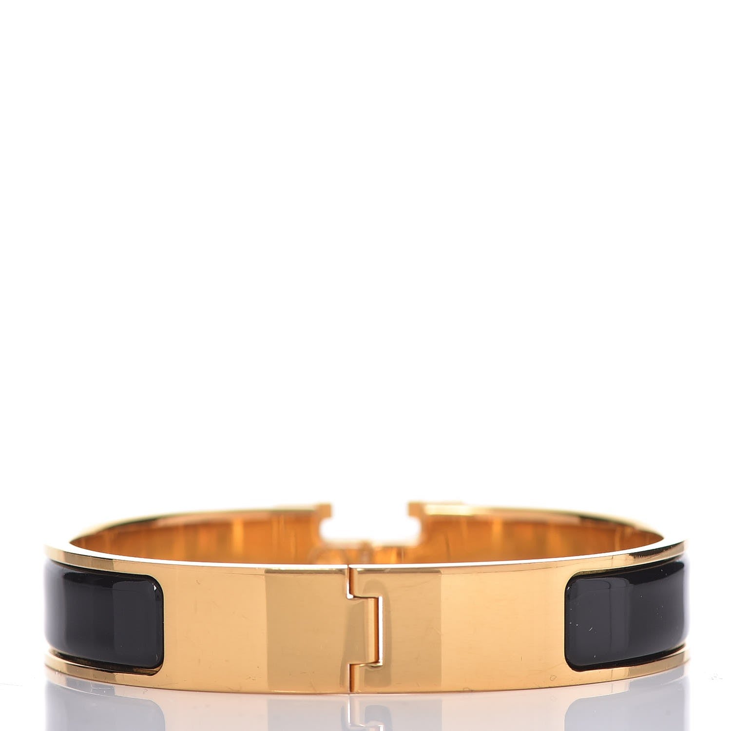 Hermes Enamel Narrow Clic Clac H Bracelet PM Black 3 of 5