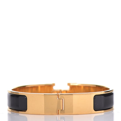 Hermes Enamel Narrow Clic Clac H Bracelet PM Black 3 of 5