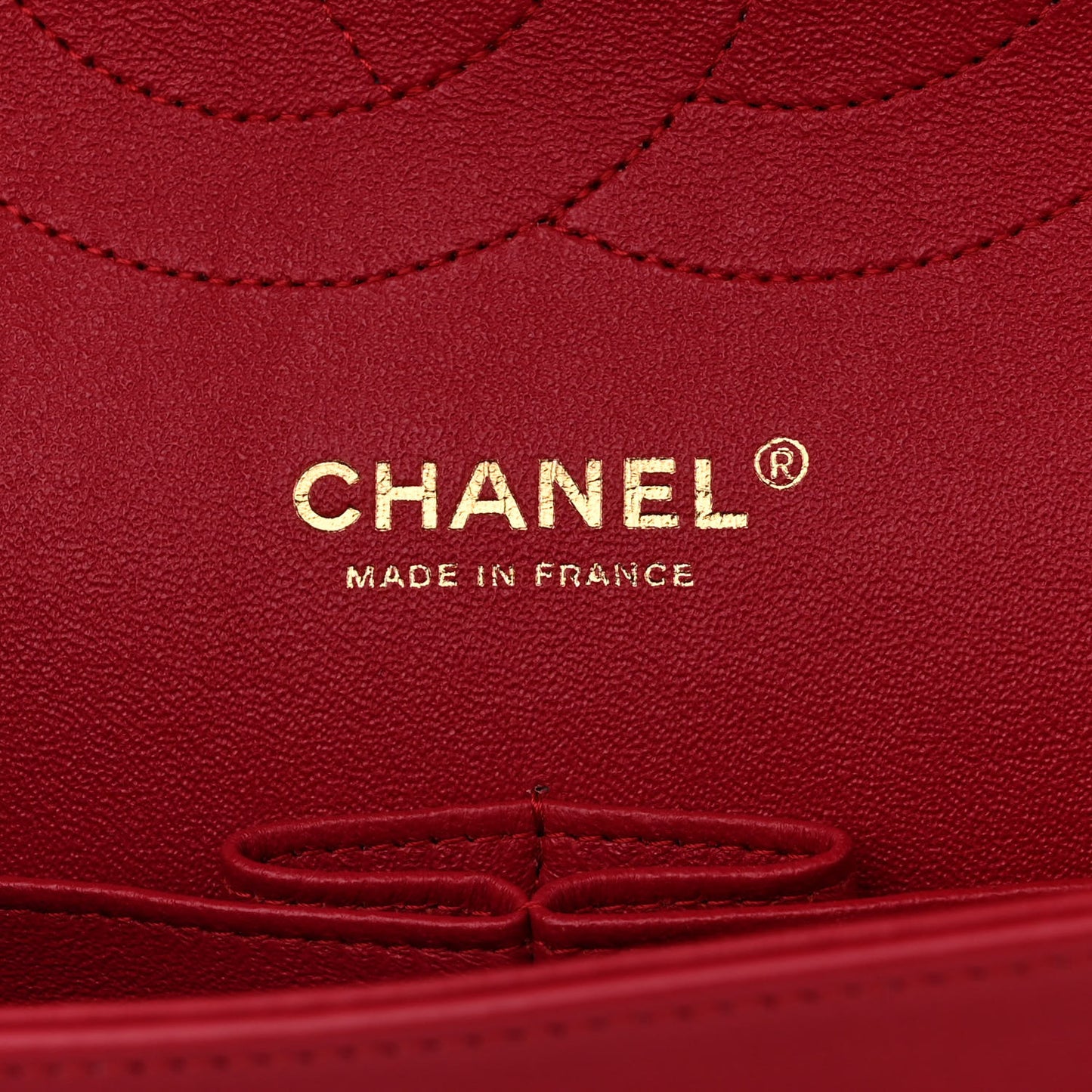Lambskin Quilted Jumbo Double Flap Red