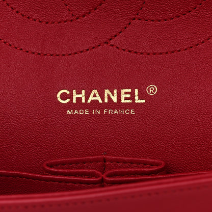 Chanel Lambskin Quilted Jumbo Double Flap Red 6 of 12