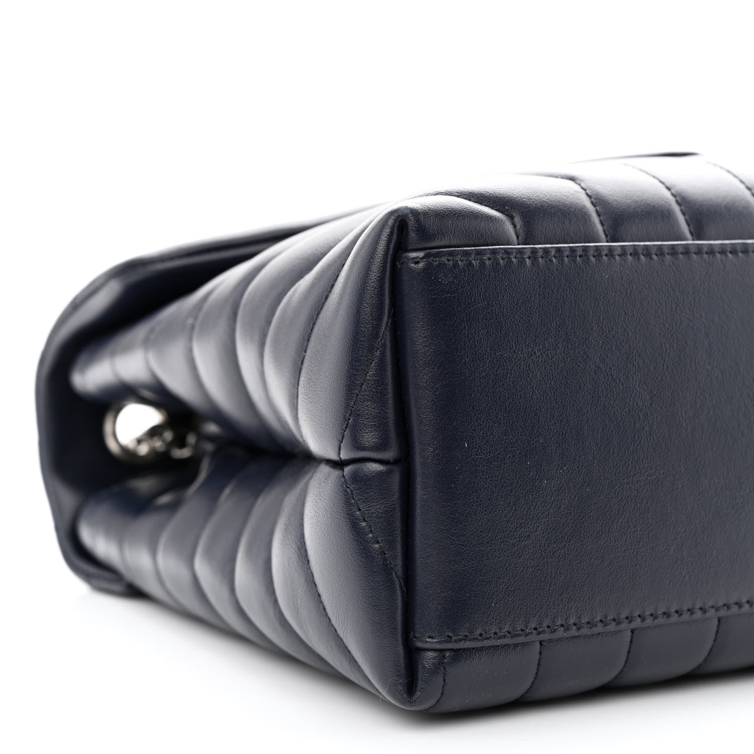 Saint Laurent Calfskin Y Quilted Monogram Medium Loulou Chain Satchel Medium Blue 9 of 11