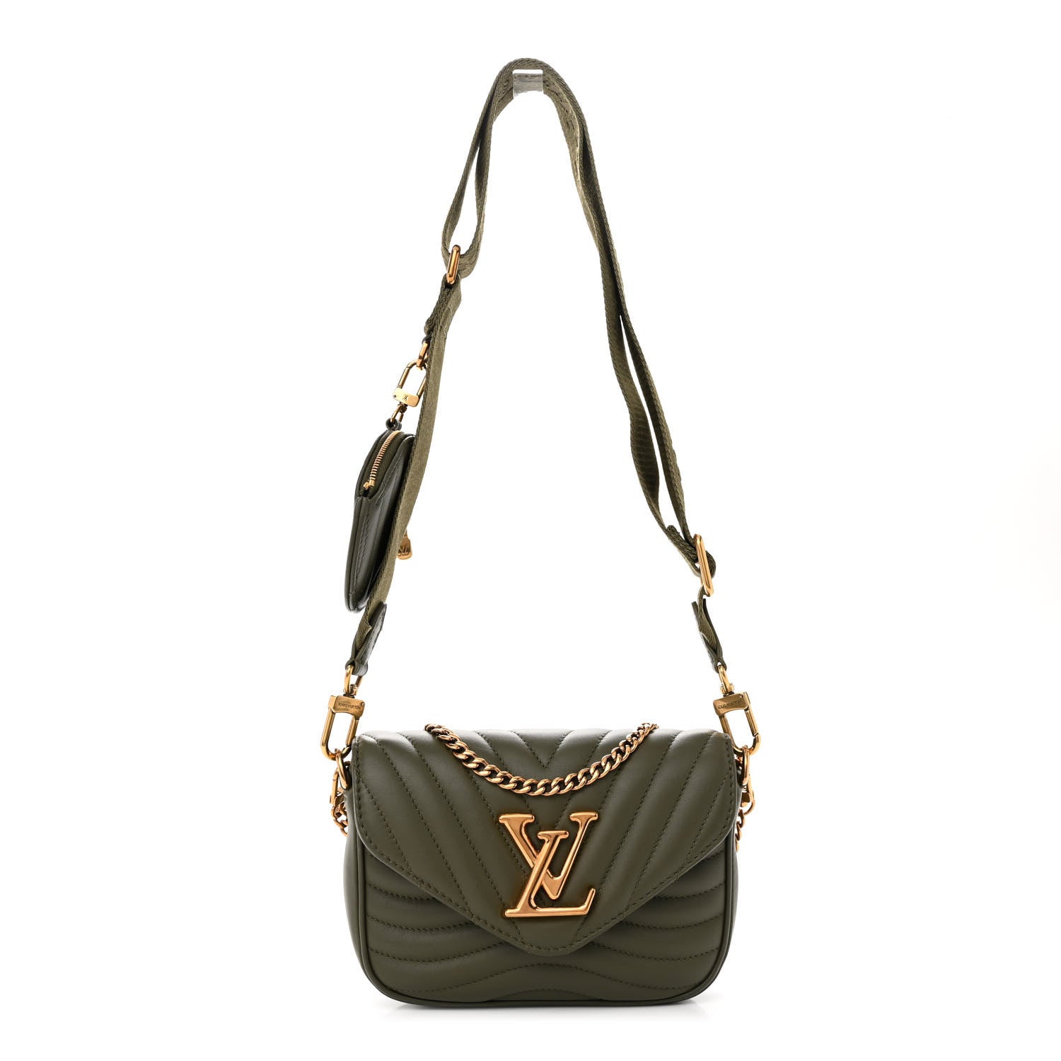 Louis Vuitton Calfskin New Wave Multi Pochette Kaki 1 of 12