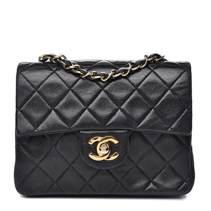 Chanel Lambskin Quilted Mini Square Flap Black 1 of 17