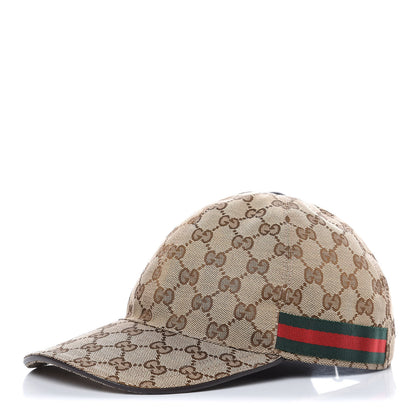 Gucci Monogram Web Baseball Hat L Beige Cocoa 1 of 6